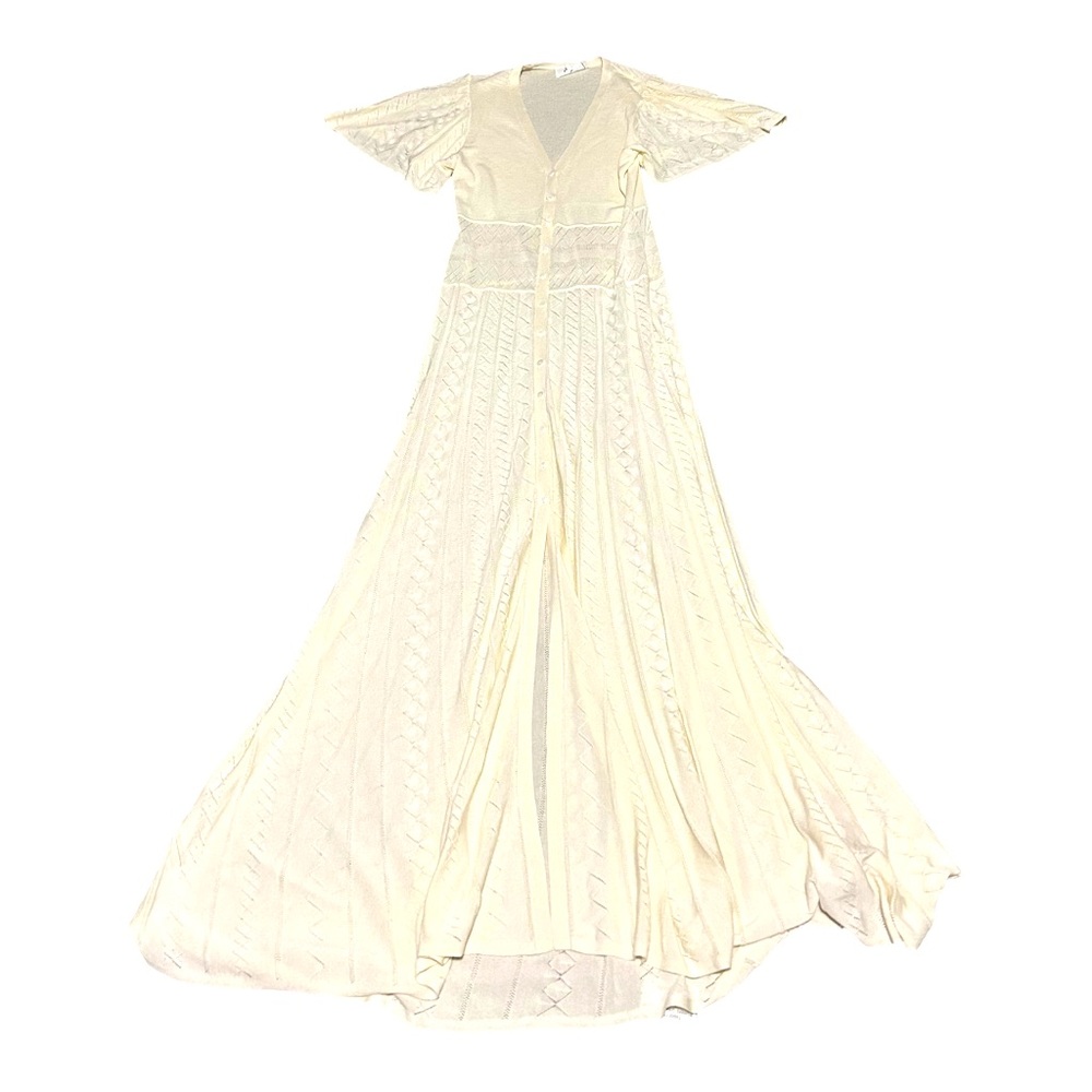 ba&sh Cream Maxi Dress